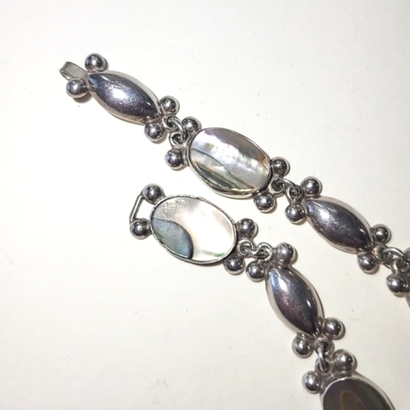 PARRA - HORACIO DE LA PARRA STERLING SILVER & ABALONE BRACELET - Picture 3 of 9